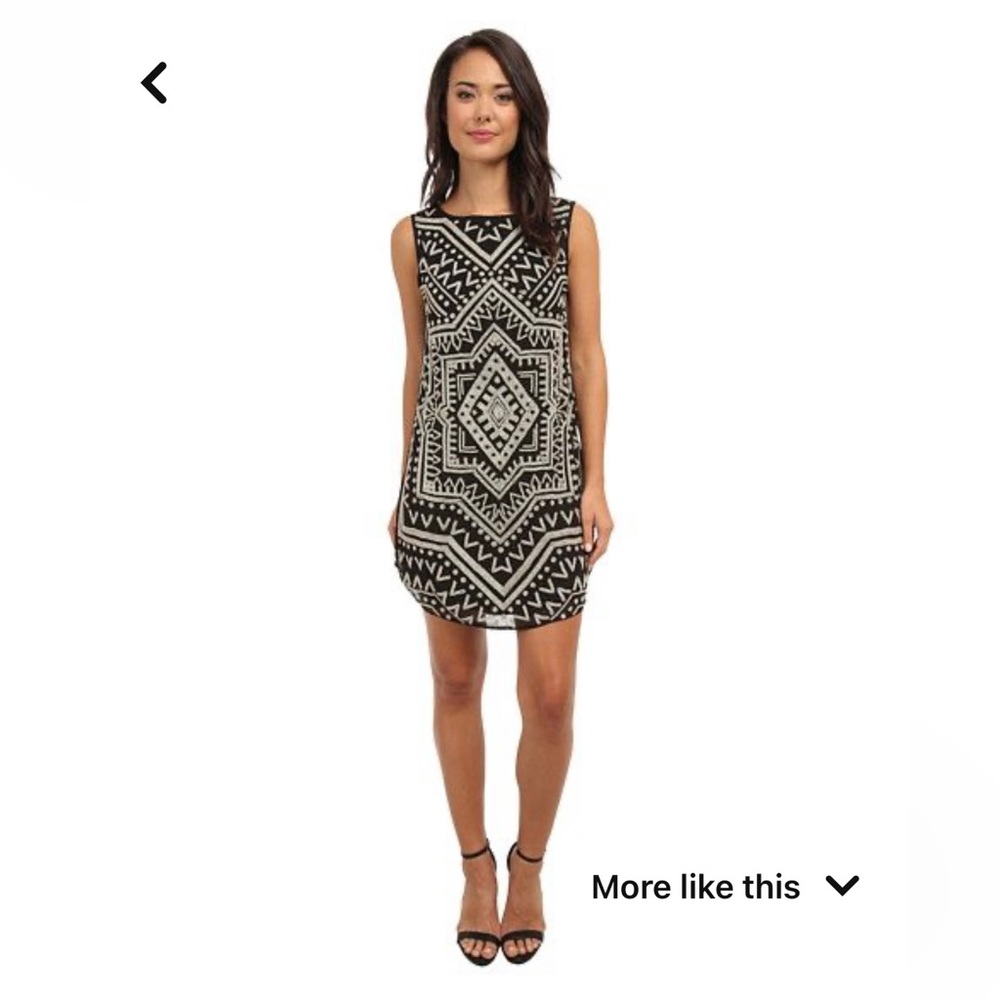 Mara Hoffman Geometric Beaded Dashiki Shift Mini Dress